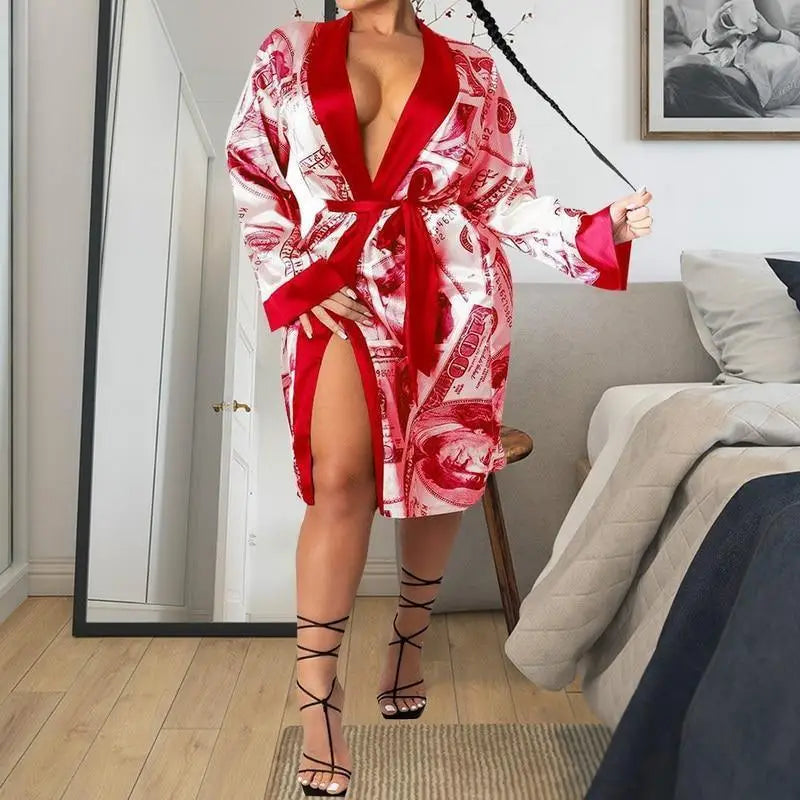 Elegant Women Indoor Robes Modern Design Bathrobes Ladies Long Sleepwear Soft And Comfortable Womens Bathrobes