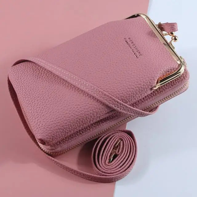 Elegant Women Small Crossbody Bags With Large Capacity Designer PU Leather Shoulder Bags For Women Phone Purses - Dark