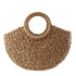 Elehant Women’s Woven Wicker Straw Half Round Bag Trendy Large Capacity Female Casual Travel Bag - Khaki - ALU93106QRS