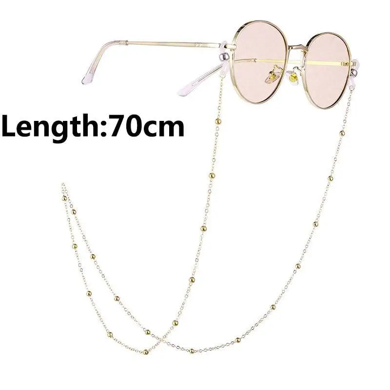 Eyeglass Strap Reading Glasses Hanging Chain Sunglasses Spectacles Holder Neck Cord Glasses Slip Metal Chain - STEVVEX Juwelery - hanging chain, metal chain, metal strap glasses, sunglasses chain, women glasses chain - Stevvex.com