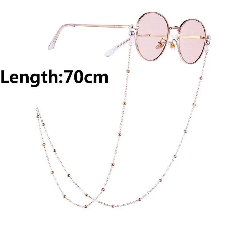 Eyeglass Strap Reading Glasses Hanging Chain Sunglasses Spectacles Holder Neck Cord Glasses Slip Metal Chain - STEVVEX Juwelery - hanging chain, metal chain, metal strap glasses, sunglasses chain, women glasses chain - Stevvex.com