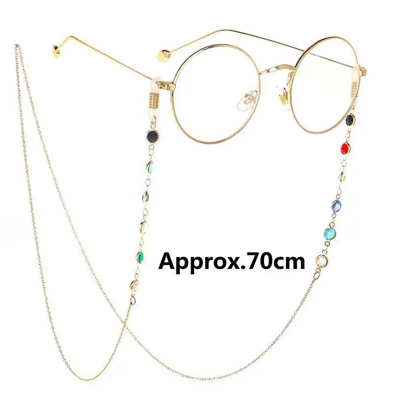 Eyeglass Strap Reading Glasses Hanging Chain Sunglasses Spectacles Holder Neck Cord Glasses Slip Metal Chain - STEVVEX Juwelery - hanging chain, metal chain, metal strap glasses, sunglasses chain, women glasses chain - Stevvex.com