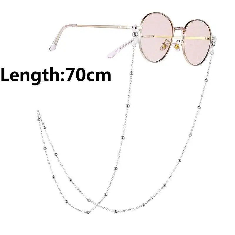 Eyeglass Strap Reading Glasses Hanging Chain Sunglasses Spectacles Holder Neck Cord Glasses Slip Metal Chain - STEVVEX Juwelery - hanging chain, metal chain, metal strap glasses, sunglasses chain, women glasses chain - Stevvex.com