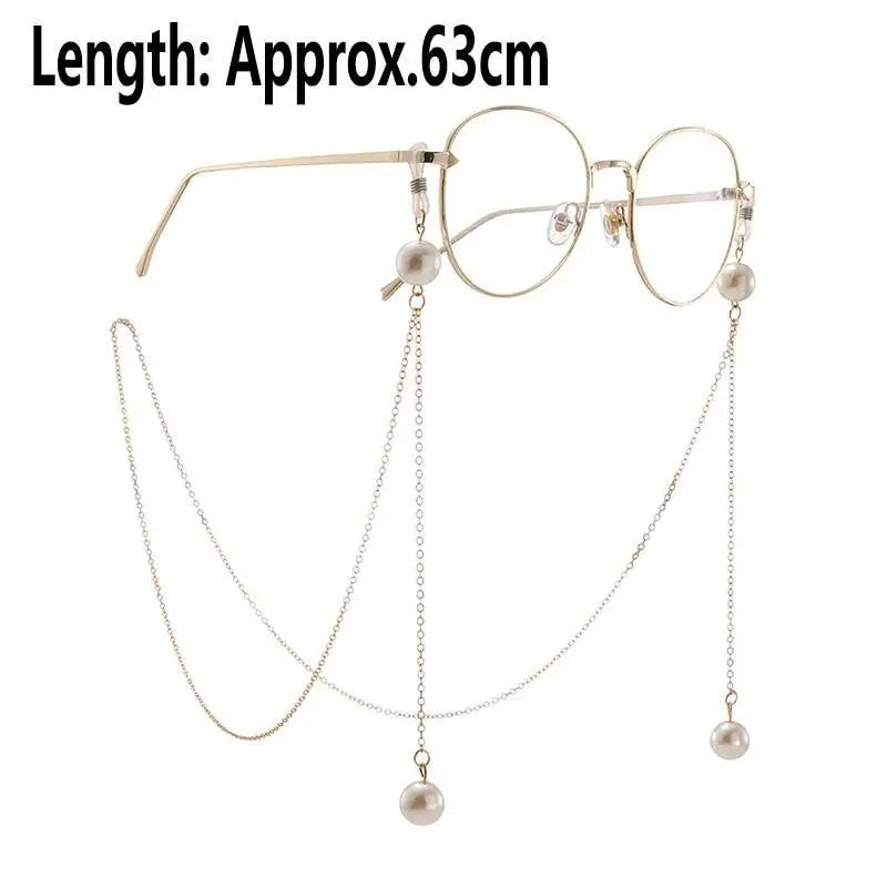 Eyeglass Strap Reading Glasses Hanging Chain Sunglasses Spectacles Holder Neck Cord Glasses Slip Metal Chain - STEVVEX Juwelery - hanging chain, metal chain, metal strap glasses, sunglasses chain, women glasses chain - Stevvex.com