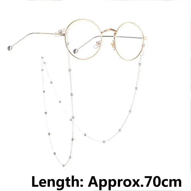 Eyeglass Strap Reading Glasses Hanging Chain Sunglasses Spectacles Holder Neck Cord Glasses Slip Metal Chain - STEVVEX Juwelery - hanging chain, metal chain, metal strap glasses, sunglasses chain, women glasses chain - Stevvex.com