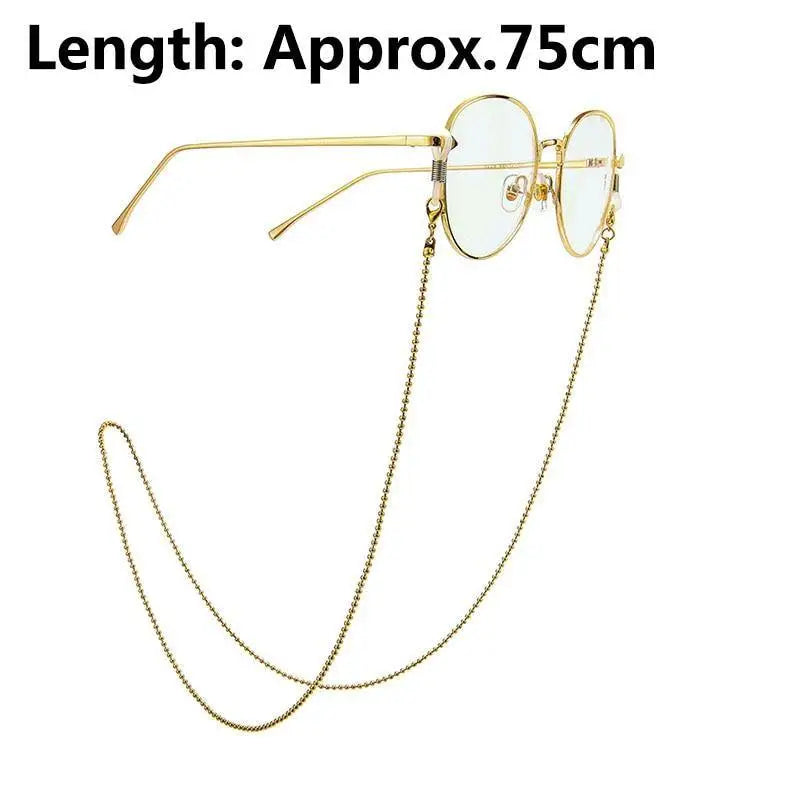 Eyeglass Strap Reading Glasses Hanging Chain Sunglasses Spectacles Holder Neck Cord Glasses Slip Metal Chain - STEVVEX Juwelery - hanging chain, metal chain, metal strap glasses, sunglasses chain, women glasses chain - Stevvex.com