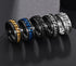 Titanium Stainless Steel Chain Spinner Ring For Men Blue Gold Black Punk Rock Rings Accessories Jewelry Gift