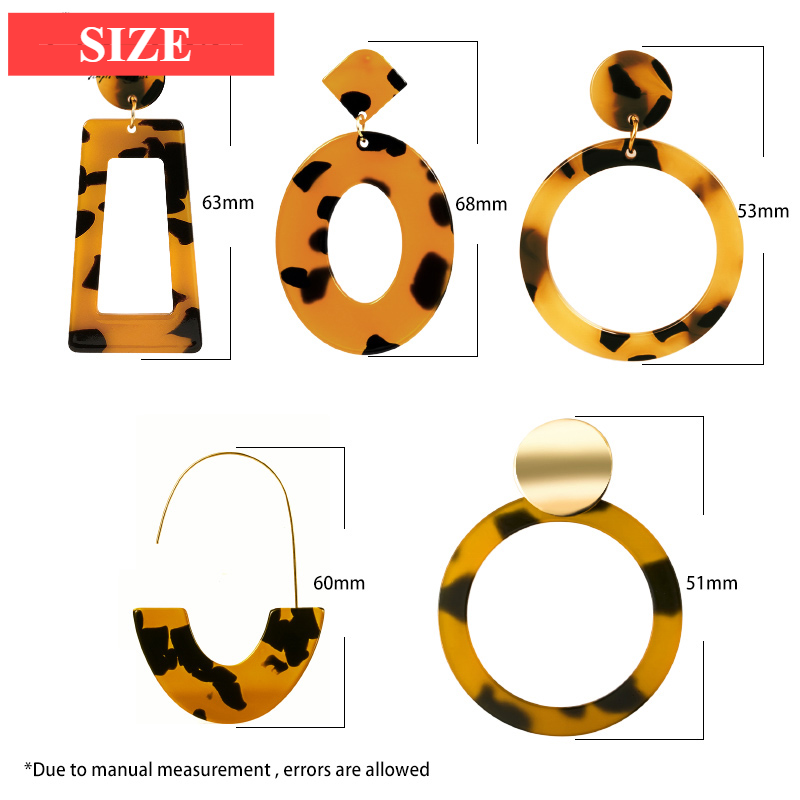 Elegant Geometric Acrylic Fashion Statement Drop Perfect Earrings For Women Vintage Resin Oval Modern Round Dangle Earring 2020 Brincos Wedding Jewelry