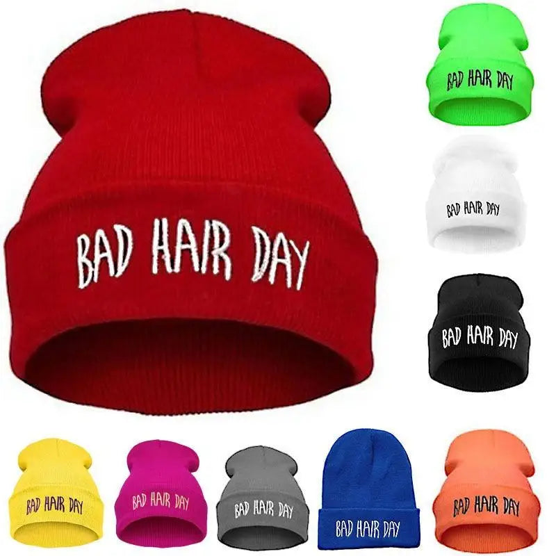 Fashion Bad Hair Day Beanies Unisex Cute Soft Hats Comfortable Outdoor Caps Durable Modern Design - STEVVEX Fashion - 706, autumn beanies, autumn caps, bad hair day cap, beanies, caps, colorful caps, comfortable beanies, comfortable caps, hats, knitted caps, soft beanies, soft caps, soft hats, unisex beanies, unisex caps, warm beanies, warm caps, white beanie, white cap, winter beanie, winter caps, winter hats - Stevvex.com