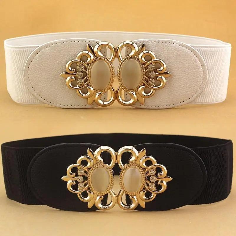 Fashion Black Elastic Waistband One-Piece Dress Women Decorative Belt Elegant Women's Style Party Dress Belts - STEVVEX Fashion - 702, belt, belt for girls, belt for women, belts, black belt, charming belt, classic belt, decorative belt, decorative black belt, elastic belt, elegant belt, fashion belt, ladies belt, luxury belt, new design belt, party belt, retro belt, trendy belt, unique belt, vintage belt, waistband for women, women belt, women belts, women waistband - Stevvex.com