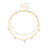 Fashion Bohemian Style Boho Layered Sequins Multilayer Sliver Color Necklace Jewelry For Women Pendants Choker Jewelry