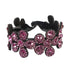 Fashion Charming Rhinestone Flower Shiny Ponytail Holder Large/Medium Twist Bun Women Hair Grips Claw Luxury Flower