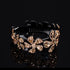 Fashion Charming Rhinestone Flower Shiny Ponytail Holder Large/Medium Twist Bun Women Hair Grips Claw Luxury Flower