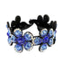 Fashion Charming Rhinestone Flower Shiny Ponytail Holder Large/Medium Twist Bun Women Hair Grips Claw Luxury Flower