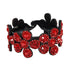 Fashion Charming Rhinestone Flower Shiny Ponytail Holder Large/Medium Twist Bun Women Hair Grips Claw Luxury Flower