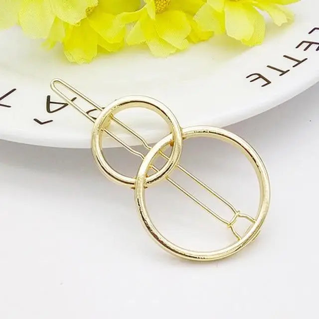 Fashion Circle Moon Hair Clips Modern Design For Women Geometric Hair Pins Charming Girls Hair Clips Hair Styling