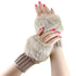 Fashion Fingerless Warm Wool Knitted Classic Fur Half One Size Finger Gloves For Women Cute Soft And Comfortable Trendy Fashion Stretchy Gloves For Women - STEVVEX Fashion - 717, autumn gloves, comfortable gloves, cute gloves, elegant gloves, Fingerless Gloves, fur gloves, glove, gloves for girls, gloves for winter, gray gloves, half finger gloves, knitted gloves, ladies gloves, red gloves, short mittens, soft gloves, soft mittens, warm gloves, winter, winter gloves, women gloves, wool gloves - Stevvex.com