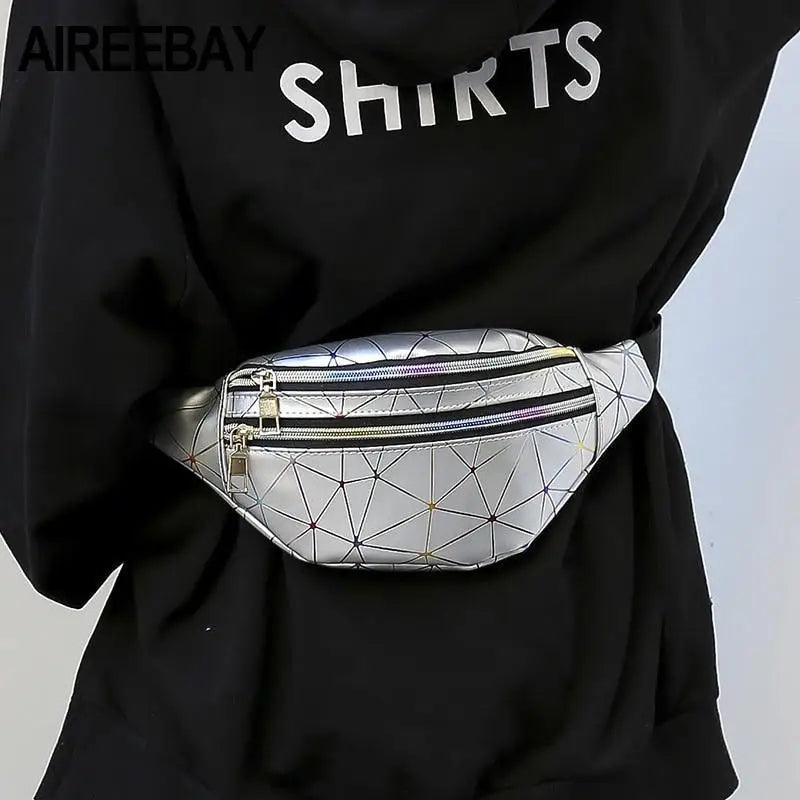 Fashion Holographic Women Waist Bags Modern Fanny Pack Adjustable Belt Bag Excellent Design Waist Packs Chest Phone