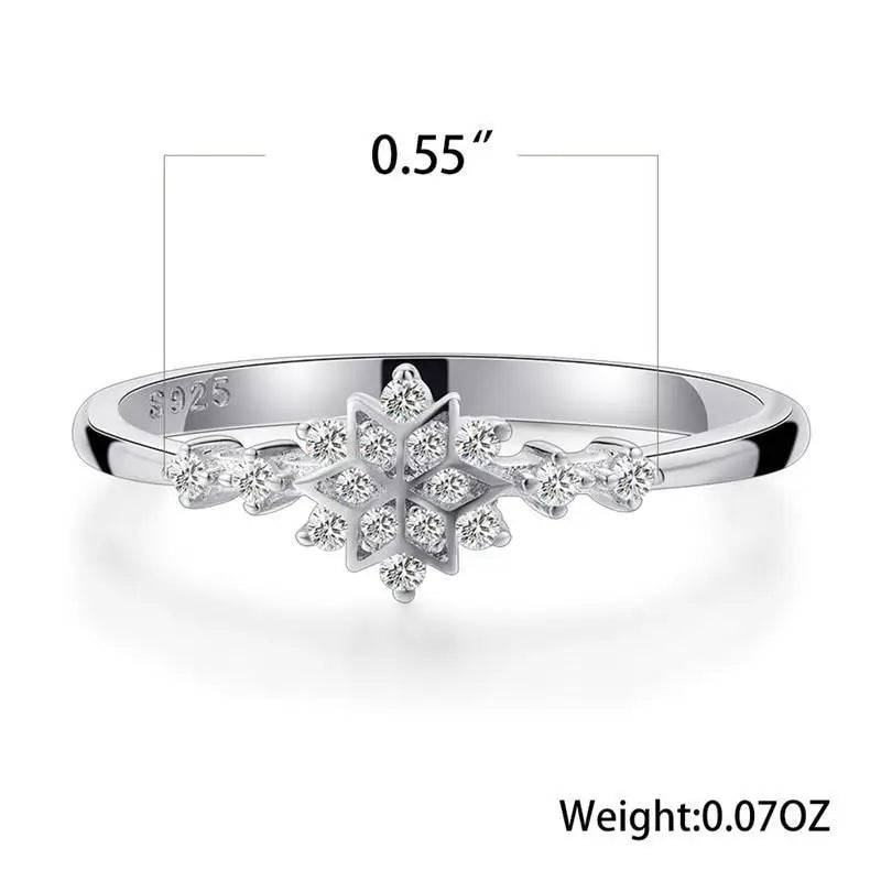 Fashion Luxury 925 Sterling Silver Snowflake Ring - 2021 Trending Fashion Jewelry for women Wedding Band Ring Promise Love Engagement Rings - ALLURELATION - 2021 trends, 571, 580, aesthetic rings, Birthday gifts, Christmas gifts, engagement rings, Fashion Jewelry, fashion rings, Gift for girlfriends, Jewelry, Jewelry for women, ring for women, rings, trending jewelry, trending rings, trends 2021, Valentine's day gift, women jewelry, womens jewelry - Stevvex.com