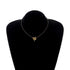 Fashion Luxury Black Crystal Glass Bead Chain Choker Necklace Party Charm Lock Collar Necklace Jewelry For Women