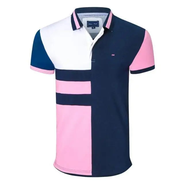 New Arrival Fashion Men's Patchwork Modern Polo Shirts Brand New Design Tops Business And Casual Embroidery Tops - Treko - brand new shirt, business shirt, casual shirt, embrodiery shirts, embrodiery tops, fashion shirt, for man shirt, man polo shirt, man shirt, man tops, men shirt, modern fashio shirt, New arrival fashion for men, new design shirt, new fashion shirt, patchwork shirt, polo shirt for man, shirt for man, shirt for men- Stevvex.com