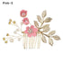 Fashion Red Flower Hair Comb For Women Unique Design Bridesmaid Hair Clip Bridal Wedding Hairpin Ladies Hair Jewelry