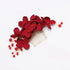 Fashion Red Flower Hair Comb For Women Unique Design Bridesmaid Hair Clip Bridal Wedding Hairpin Ladies Hair Jewelry