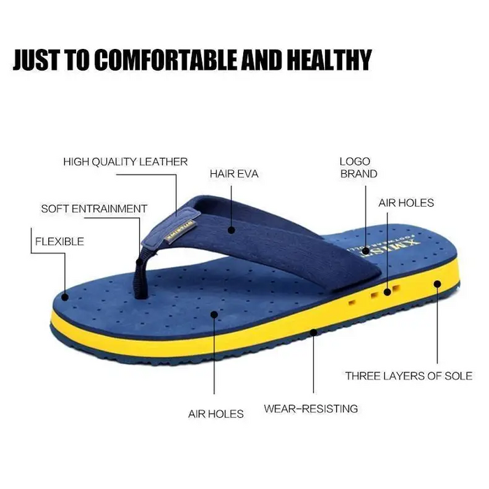 Fashion Summer Big Size Youth Slippers For Men Women Massage Non - Slip Cool Outside Flip Flops Breathable Thick
