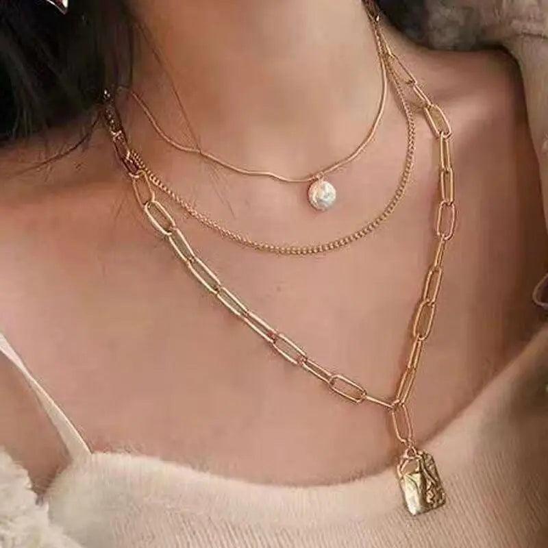 Fashion Trendy Multilayered Pearl Pendant Necklace For Women Trend Jewelry Women Fashion Jewelry Accessories - ALLURELATION - 2021 trends, 572, aesthetic necklaces, Birthday gifts, charm chokers, choker, choker necklace, Christmas gifts, circle necklaces, Fashion Jewelry, Gift for girlfriends, Jewelry, Jewelry for women, Layered Necklaces, Necklace, Necklace for girl, necklaces, necklaces for teens, trending jewelry, trends 2021, Valentine's day gift, women jewelry, womens jewelry - Stevvex.com