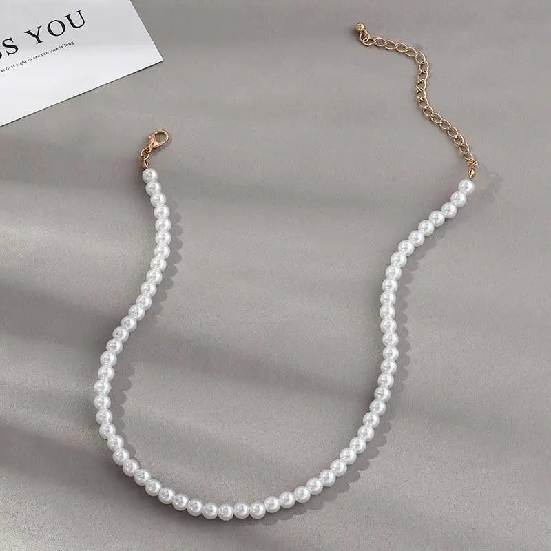 Fashion Vintage Style Pearl Chain Choker Necklace For Women - Elegant Fashion Women Necklace Jewelry Gift Engagement Wedding Gifts - ALLURELATION - 572, aesthetic jewelry, aesthetic necklaces, Body Jewelry, choker necklace, circle necklaces, Fashion Jewelry, fashion pendants, Jewelry, Jewelry for women, Layered Necklaces, Necklace, Necklace for girl, necklaces, necklaces for teens, Pearl Necklaces, trending jewelry, women jewelry, womens jewelry - Stevvex.com