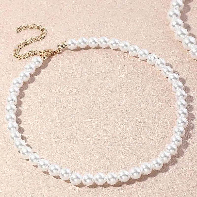 Fashion Vintage Style Pearl Chain Choker Necklace For Women - Elegant Fashion Women Necklace Jewelry Gift Engagement Wedding Gifts - ALLURELATION - 572, aesthetic jewelry, aesthetic necklaces, Body Jewelry, choker necklace, circle necklaces, Fashion Jewelry, fashion pendants, Jewelry, Jewelry for women, Layered Necklaces, Necklace, Necklace for girl, necklaces, necklaces for teens, Pearl Necklaces, trending jewelry, women jewelry, womens jewelry - Stevvex.com