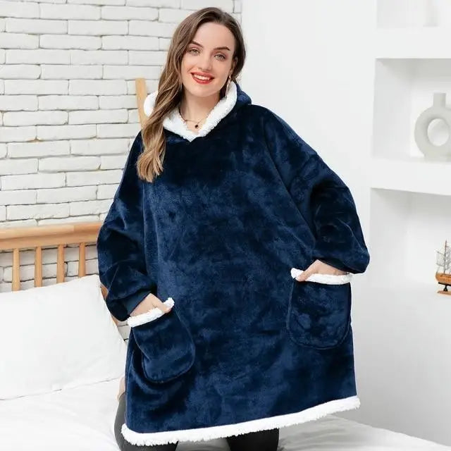 Fashion Winter Oversized Hoodies Sweatshirt Women Men Pullover Giant TV Blanket Hoodie Super Long Blanket With Sleeves - Treko - Casual Tracksuit, Cool Fashion, Cool Hoodies, Female Fashion, Girls Hoodies, Hooded sweatshirts, Hoodies, Jacket Hoodies, Loose Hoodies, Luxury Hoodies, Modern Hoodies, New Hoodies, Stylish Hoodies, Woman Fashion Hoodies, Women elegant Hoodies, Women fashion, Women Hoodies- Stevvex.com