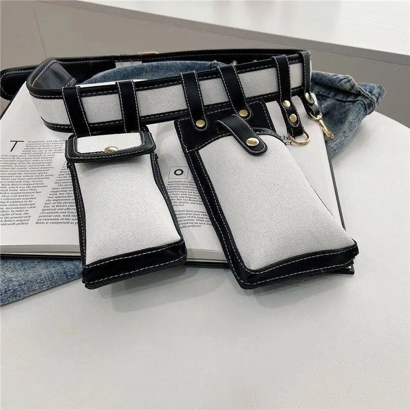 Fashion Women Leather Luxury Women Fanny Pack Black Retro Crossbody Shoulder Purse Wallet Party Bag For Women And Girl