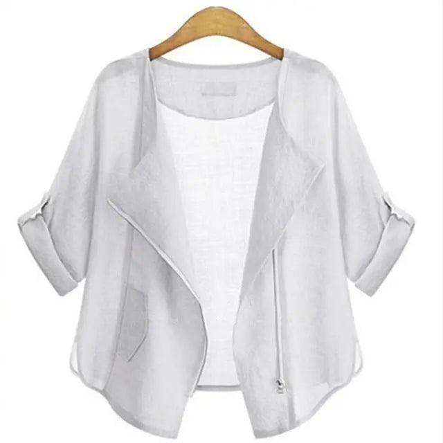 Fashion Women Summer Autumn Sun - protective Clothing Blouse Blousa Casual Half Sleeve Cardigan Blouse For Female