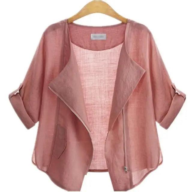 Fashion Women Summer Autumn Sun - protective Clothing Blouse Blousa Casual Half Sleeve Cardigan Blouse For Female