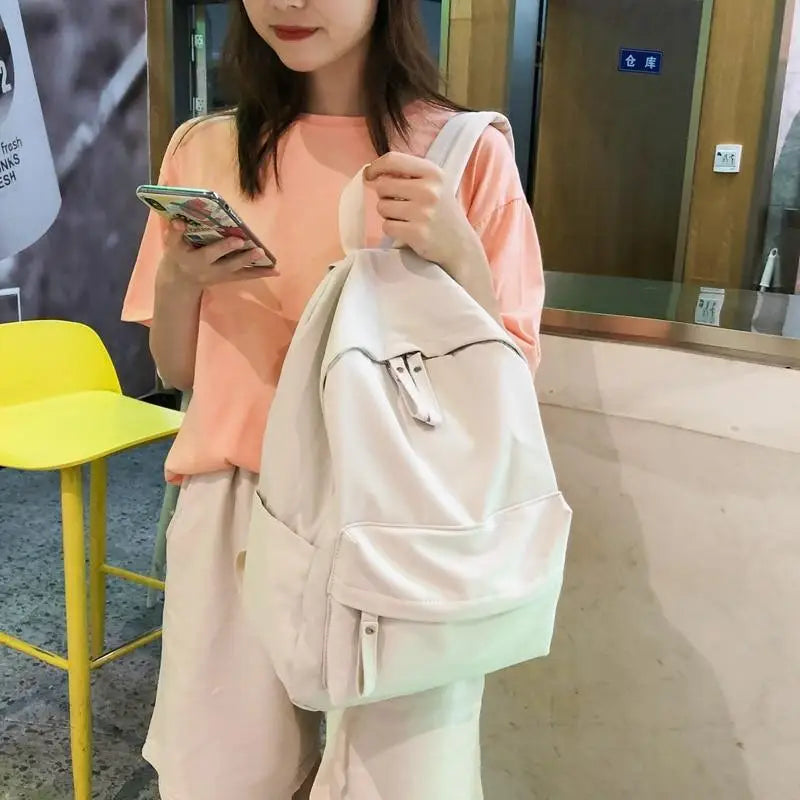 Fashionable Backpack And School Bag For Teenager Girls Stylish Anti Theft Laptop Shoulder Bags Solid Color Travel Backpack - ALLURELATION - 575, Backpacks, Bags, Bags for Girls, Bags for Ladies, Bags in Demand, Best Selling Bags, Birthday Gift, Designer Female Bags, Hot sale Bags, Luxury Bags, Modern Bags, Shopping Backpacks, Shoulder Bags, Stylish Shoulder Backpack, Teenage Student School Bags, Travelling Backpacks, Vintage Style Bags, Women Backpacks - Stevvex.com