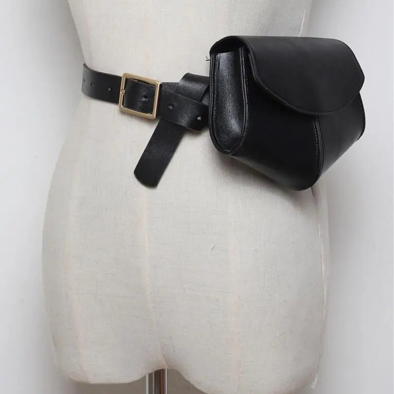 Fashionable Design Mini Adjustable Belt Waist Fanny Bag Ladies Cute Bag Women’s Style Leather Pouch - STIL3767UYETR