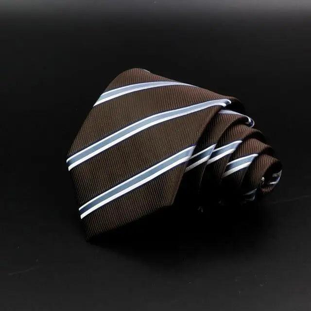 Fashionable Men Office Elegant Necktie Daily Wear Wedding Necktie Party Men Striped Formal Design Neckties Classic