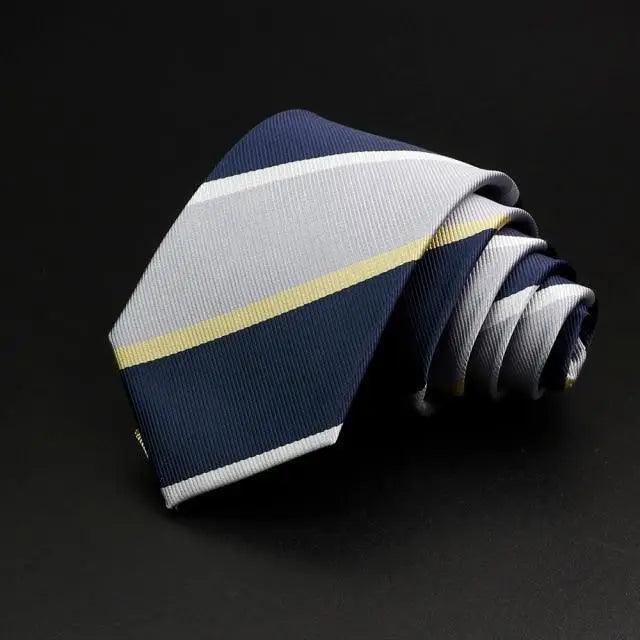 Fashionable Men Office Elegant Necktie Daily Wear Wedding Necktie Party Men Striped Formal Design Neckties Classic