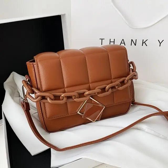 Fashionable Women’s Bag Autumn Winter Female Literary Single - Shoulder Bag Chain Design Cross - Body Bag Trendy