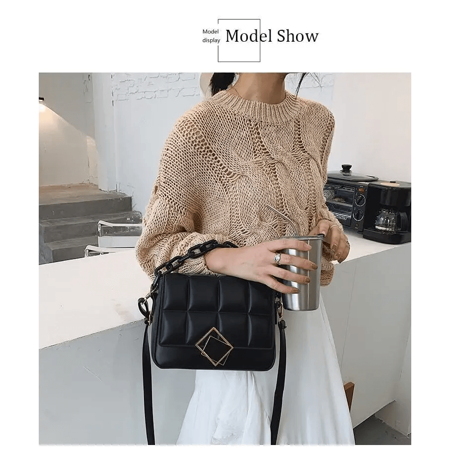 Fashionable Women’s Bag Autumn Winter Female Literary Single - Shoulder Bag Chain Design Cross - Body Bag Trendy