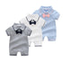 Style Summer Baby Boy girl Rompers 100% Cotton Gentleman Romper Toddler Kids Jumpsuits For Boys