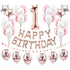 Birthday Balloons Foil Number Ballon Banner Party Decorations  Rose Gold