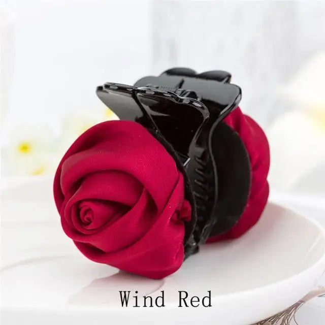 Flower Elegant Design Fashion Hair Clips For Women Colorful Hair Claw Cute Rose Hair Barrettes - STEVVEX Fashion - 701, classic hair clip, elegant hair clip, fashion hair clip, flower hair clip, hair accessories, hair accessories for women, hair barrettes, hair clip, hair clips, hair Gripper, hairclips for women, luxury hair clip, metal hair clip, new design hair clip, Pearl Hair Clips, stylish hair clip, trendy hair clip, unique hair clip, vintage hair clip, women hair clip - Stevvex.com