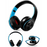 Folding Bluetooth White Blue Wireless Stereo Headphones Headset Mic Support Comfortable Earmuffs Modern Simple Design