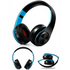 Folding Bluetooth White Blue Wireless Stereo Headphones Headset Mic Support Comfortable Earmuffs Modern Simple Design