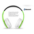 Folding Bluetooth White Blue Wireless Stereo Headphones Headset Mic Support Comfortable Earmuffs Modern Simple Design