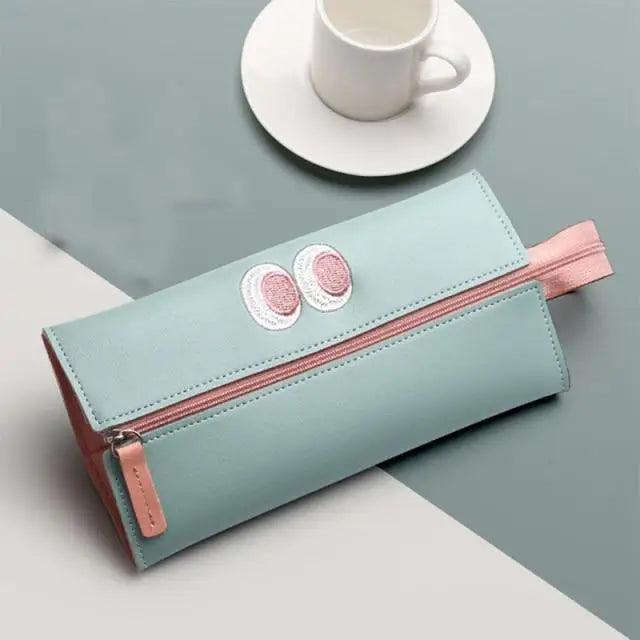 Funny Cartoon Pencil Case Vintage Large Capacity Pencil Bag For Students Retro Washable Zipper Simple School Case Box