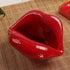 Funny Creative Ceramic Cartoon Lips Ashtray Gift for Home - Trendy Mouth Mini Ashtray for Boyfriend - Horizontal Red