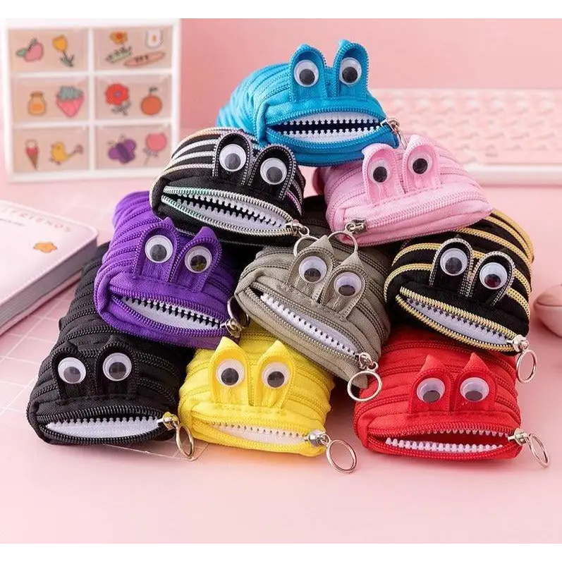 Funny Zipper Pencil Case Classic Colorful Stationery Storage Pouch For Students Vintage Office Pencil Case